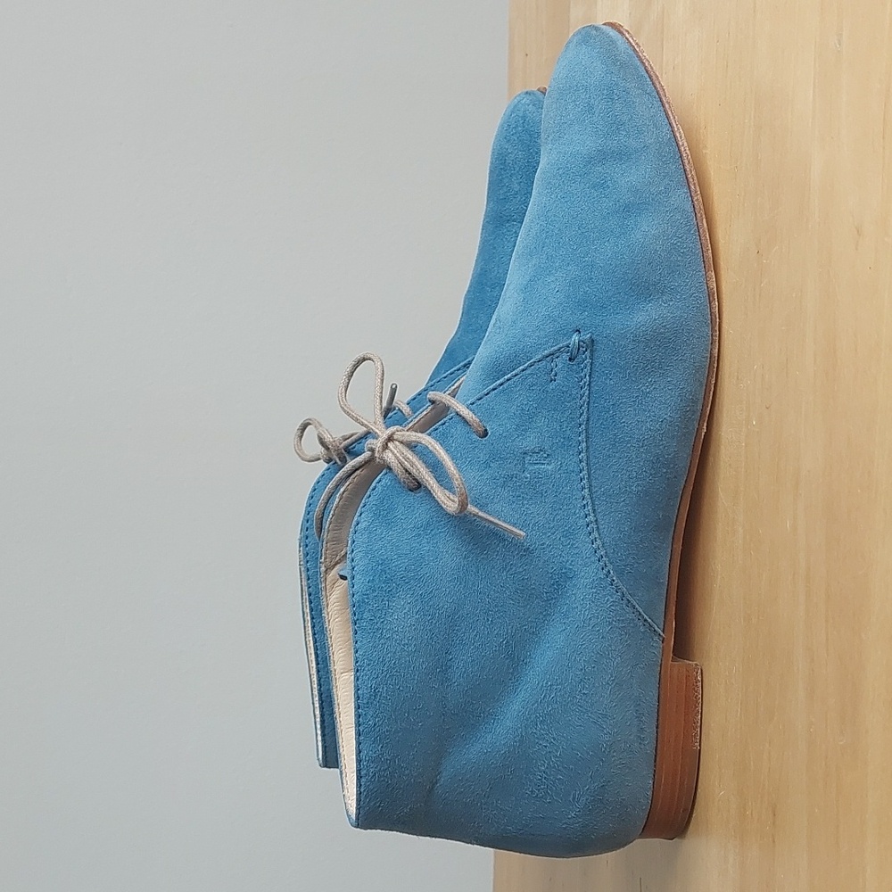 Tod's Blue Suede Ankle Boots